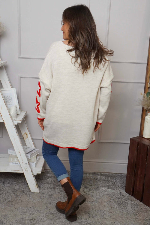 Kimbra Star Knitted Jumper Stone - Image 4