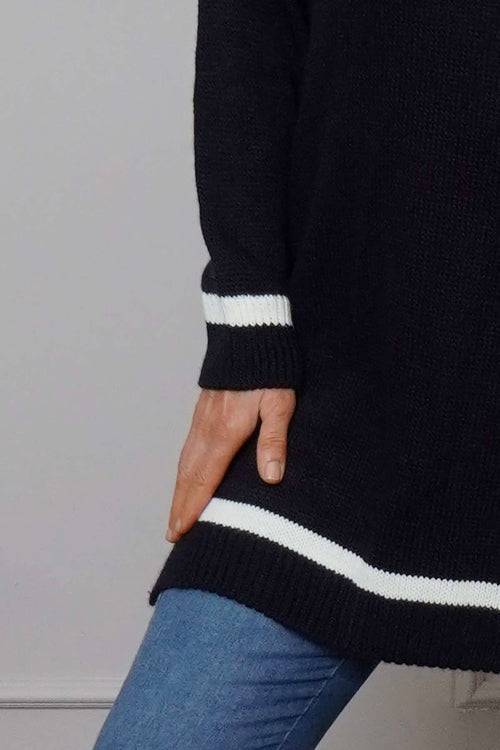 Suzette Knitted Jumper Navy - Image 3