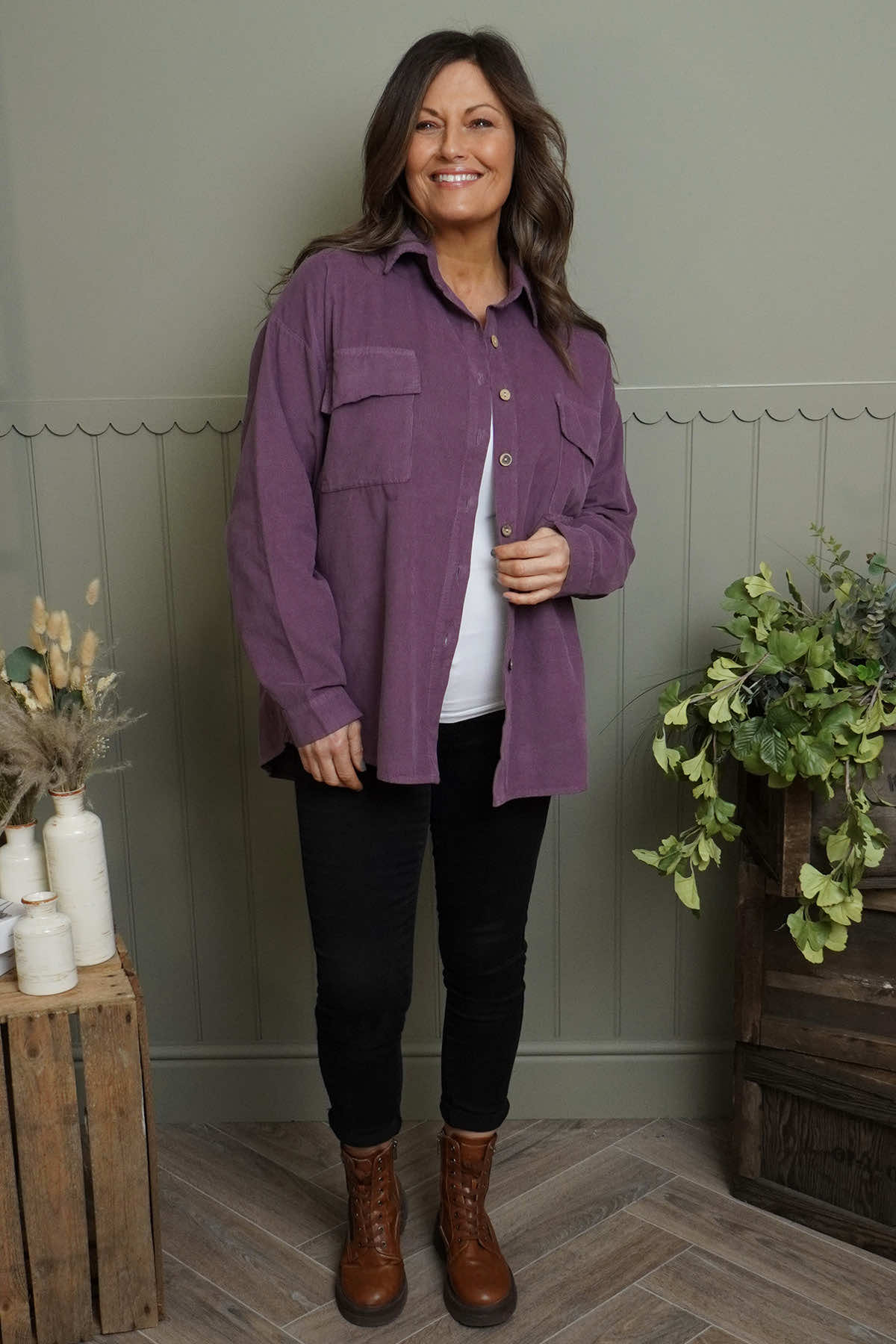 Tonya Needlecord Jacket Mauve