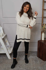 Suzette Knitted Jumper Stone Stone - Suzette Knitted Jumper Stone