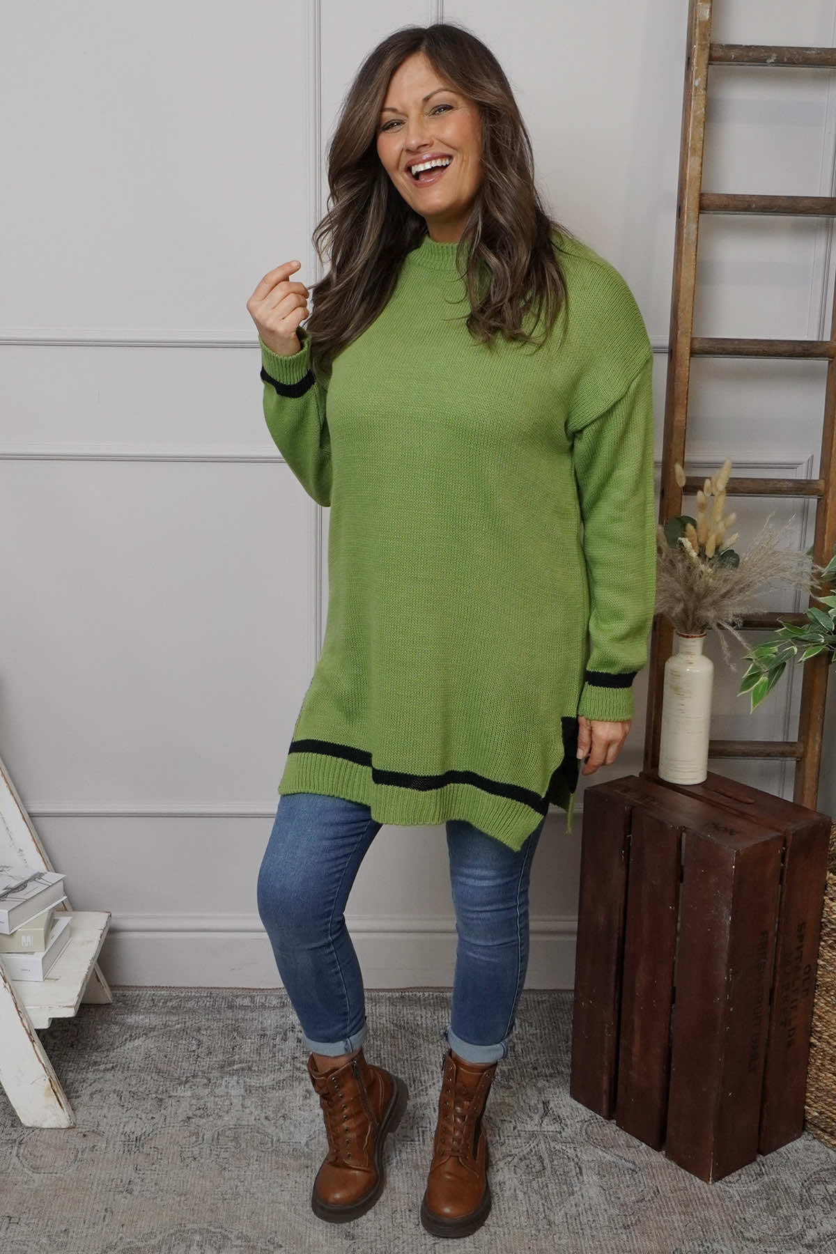 Suzette Knitted Jumper Green