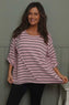 Abbie Stripe Knit Top Pink