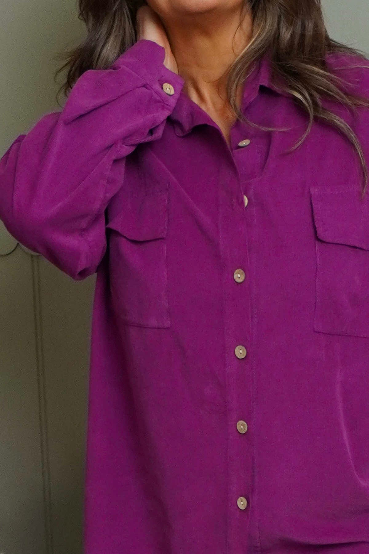 Tonya Needlecord Jacket Berry