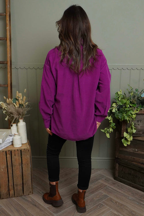 Tonya Needlecord Jacket Berry - Image 6