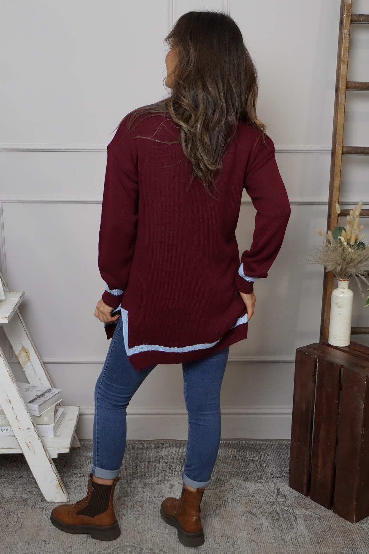 Suzette Knitted Jumper Wine