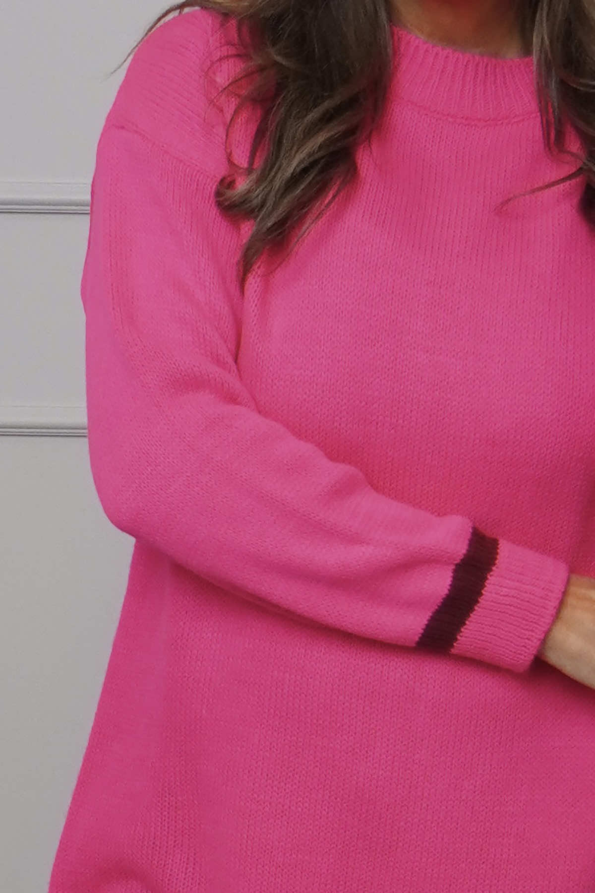 Suzette Knitted Jumper Fuchsia