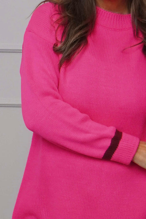 Suzette Knitted Jumper Fuchsia - Image 3