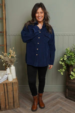 Tonya Needlecord Jacket Navy Navy - Tonya Needlecord Jacket Navy