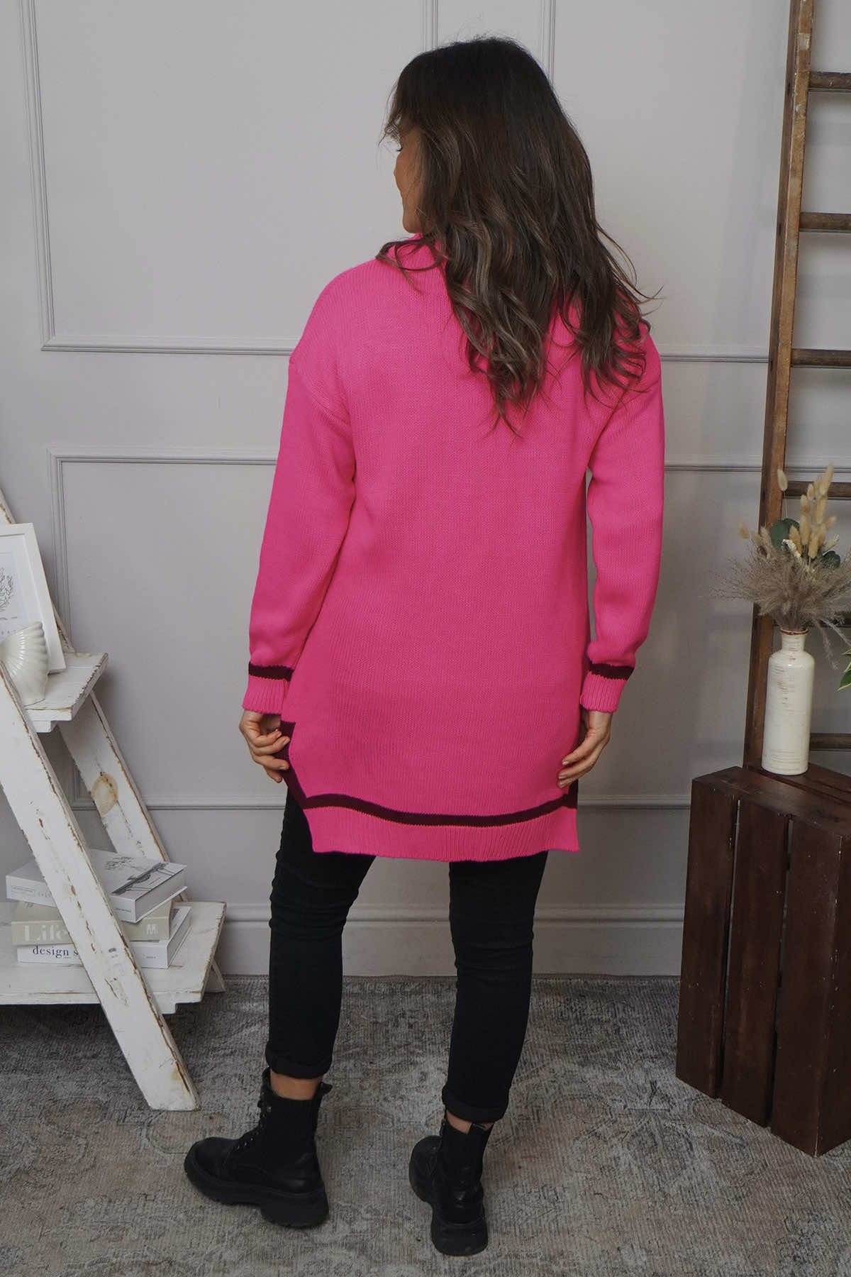 Suzette Knitted Jumper Fuchsia