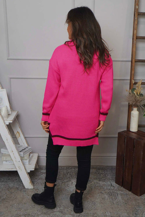 Suzette Knitted Jumper Fuchsia - Image 4