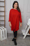 Nelle Cowl Cotton Top Red