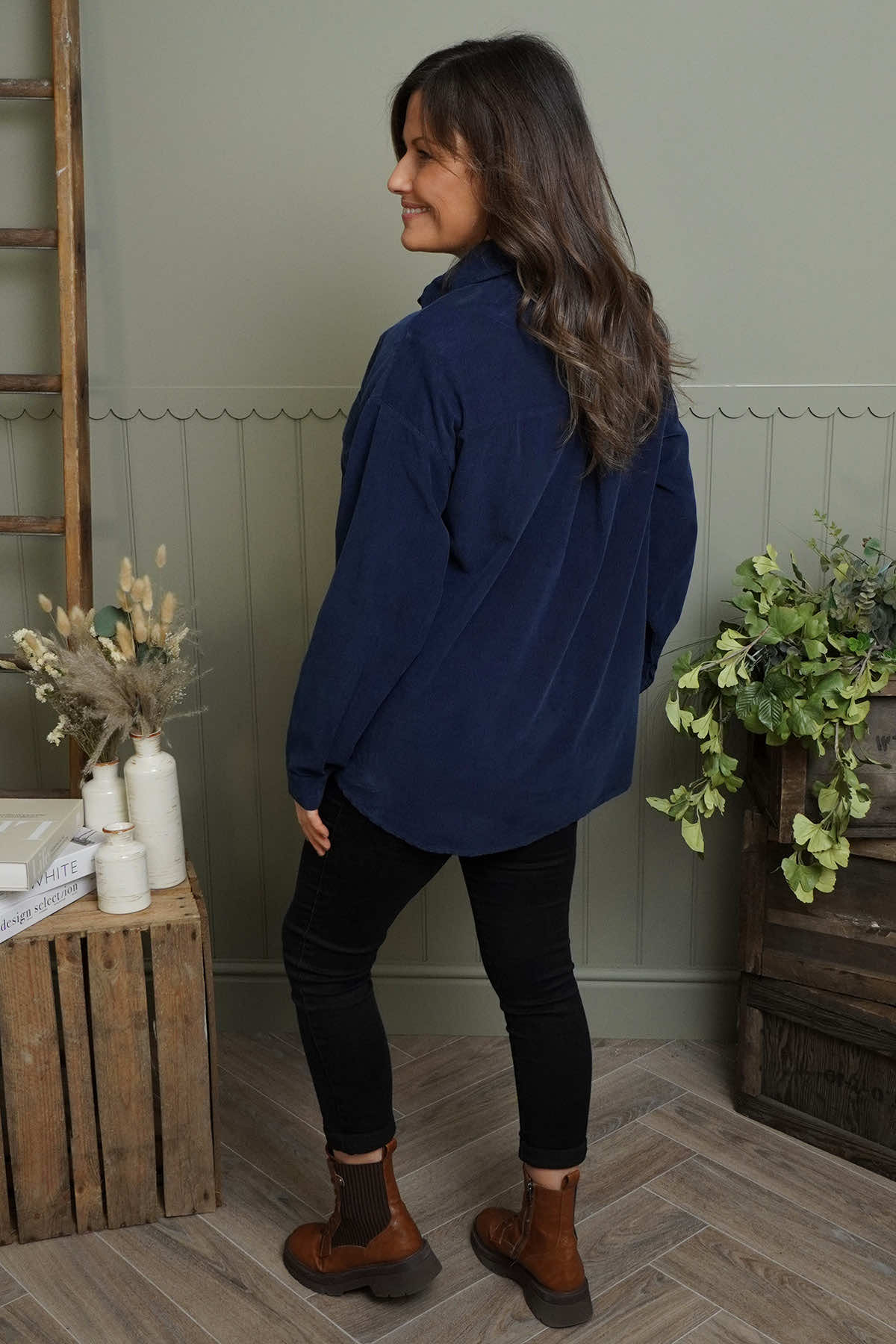 Tonya Needlecord Jacket Navy