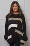 Melva Block Knitted Jumper Cocoa