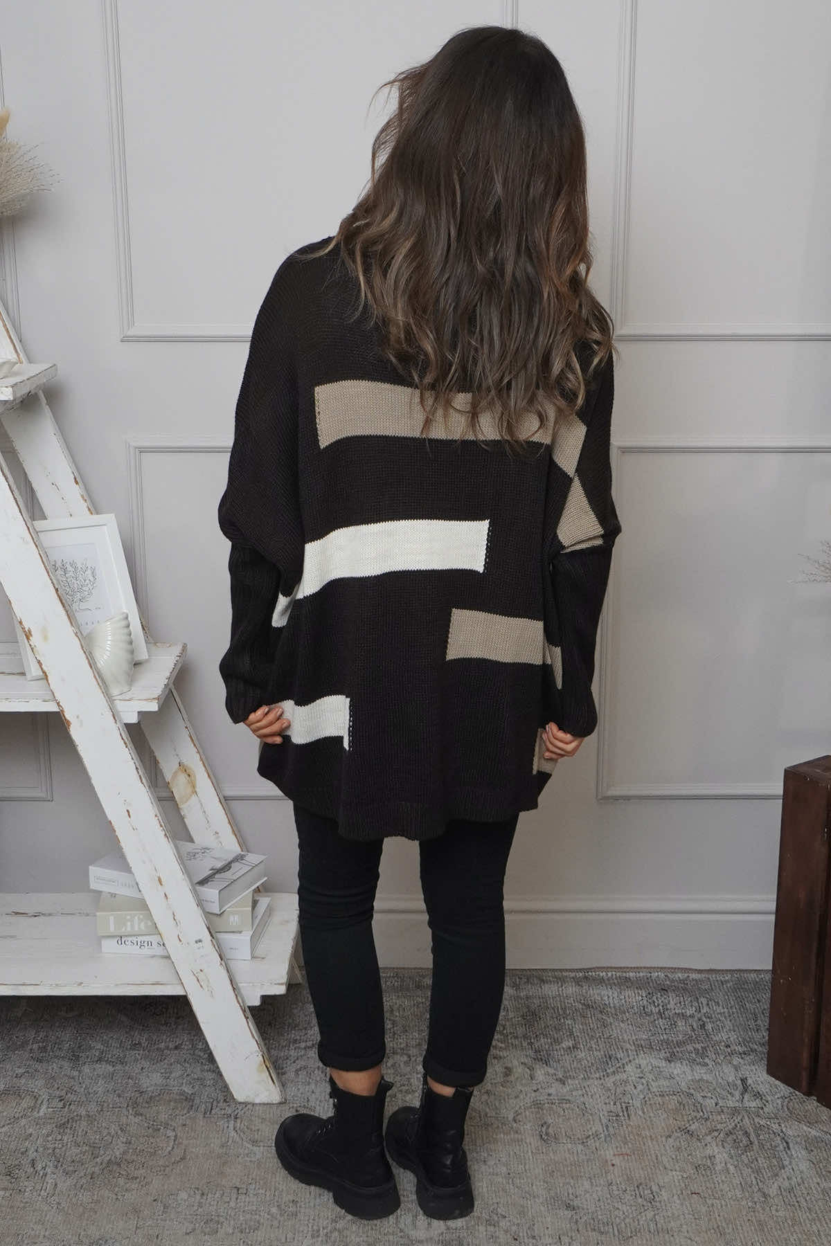 Melva Block Knitted Jumper Cocoa