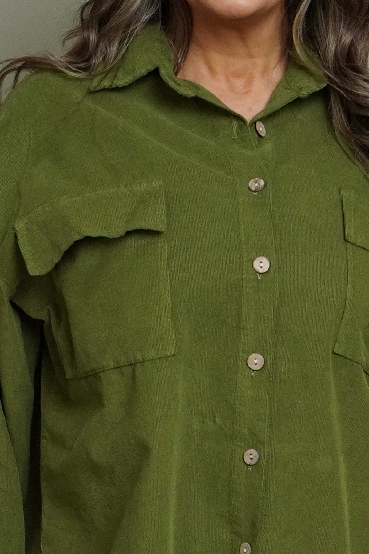 Tonya Needlecord Jacket Olive