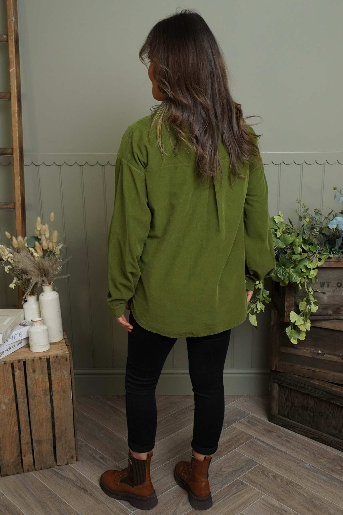 Tonya Needlecord Jacket Olive