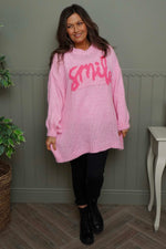 Smile Knitted Jumper Pink Pink - Smile Knitted Jumper Pink