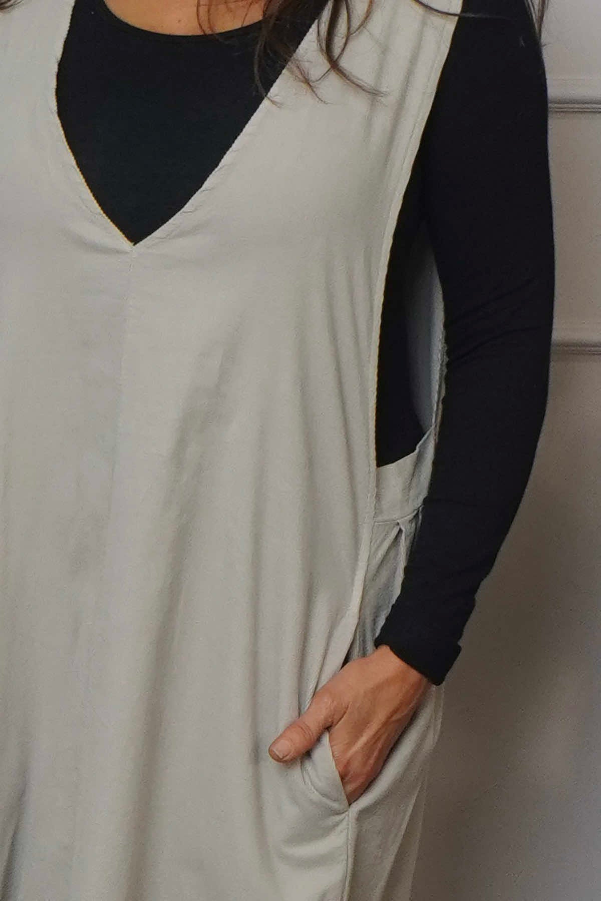 Cara Needlecord Dress Stone