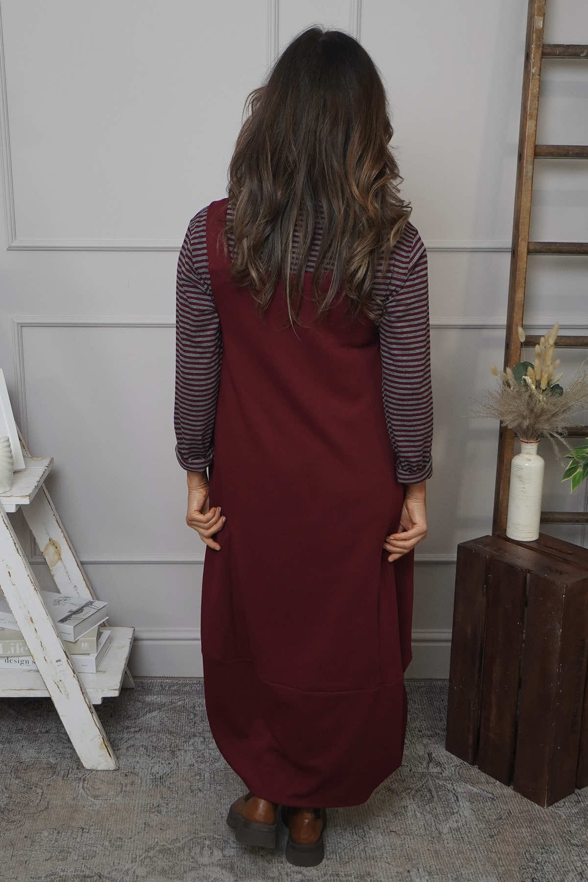 Monabella Cotton Pinafore Wine