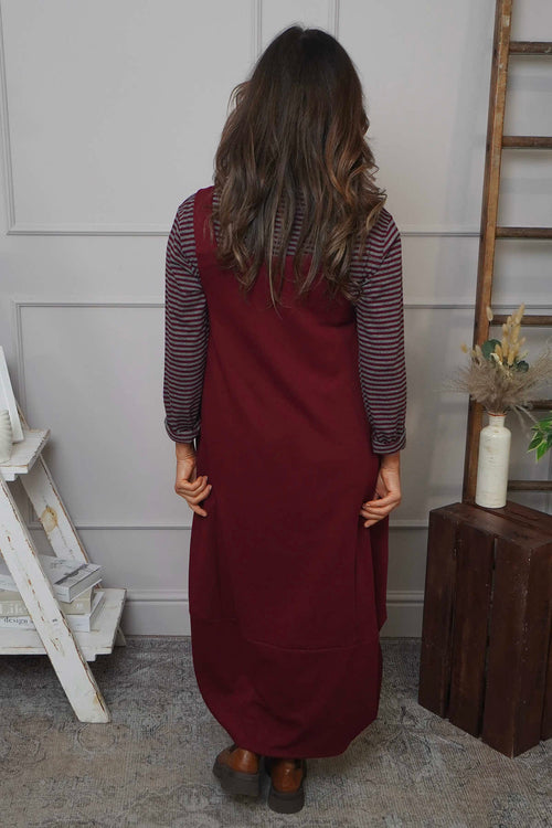 Monabella Cotton Pinafore Wine - Image 4