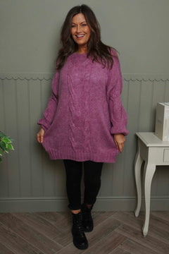 Layne Knitted Jumper Grape