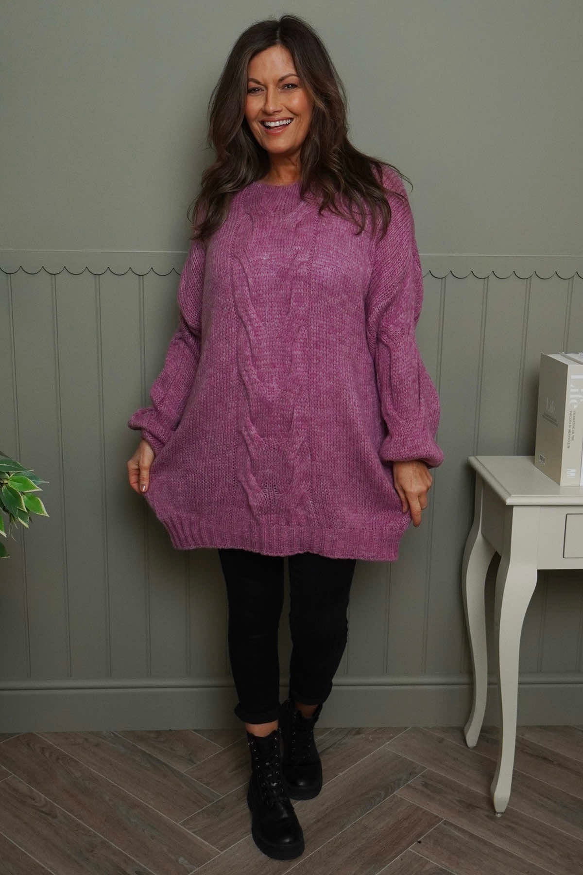 Layne Knitted Jumper Grape