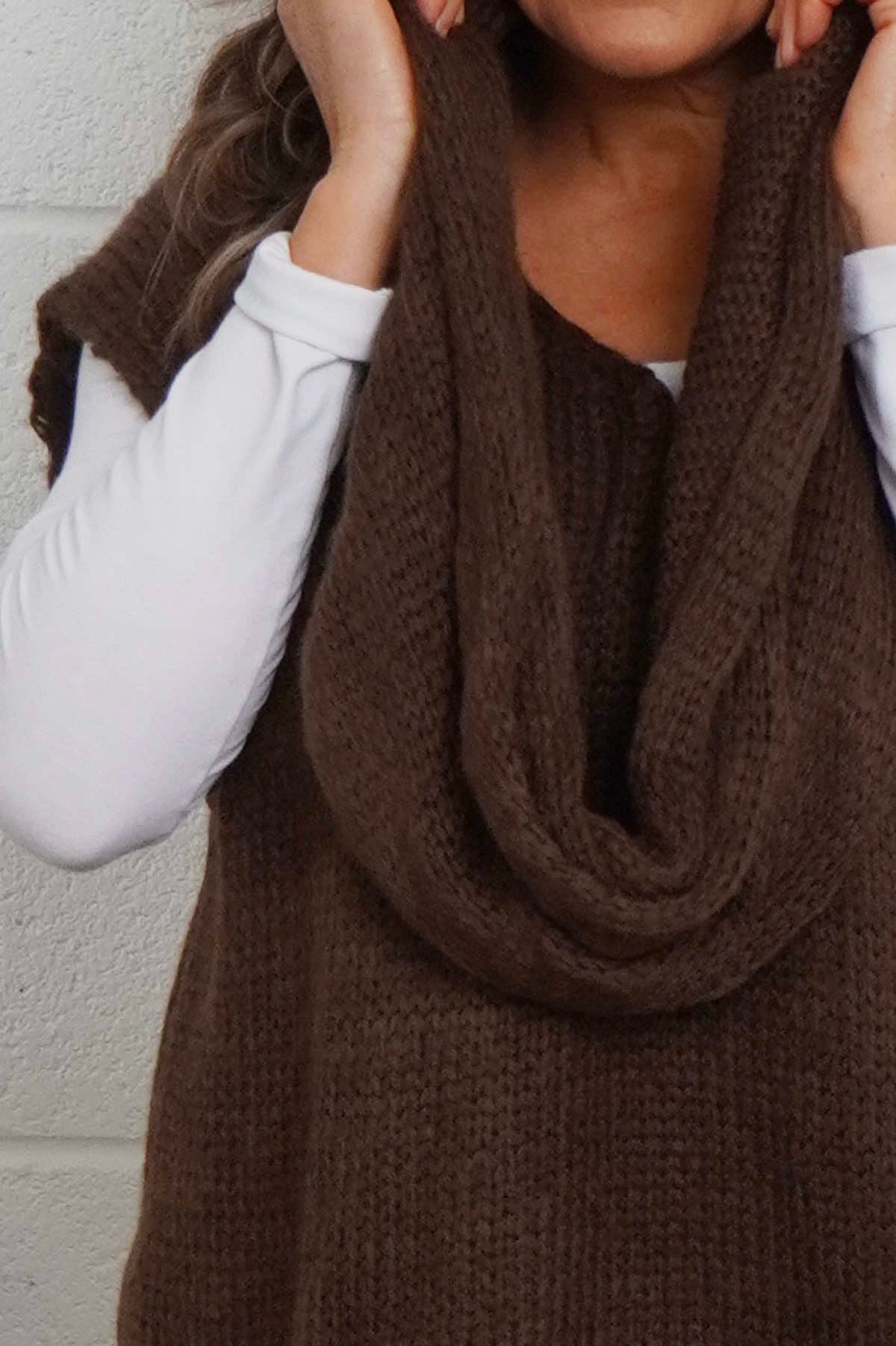 Marinda Scarf Knitted Tank Top Cocoa