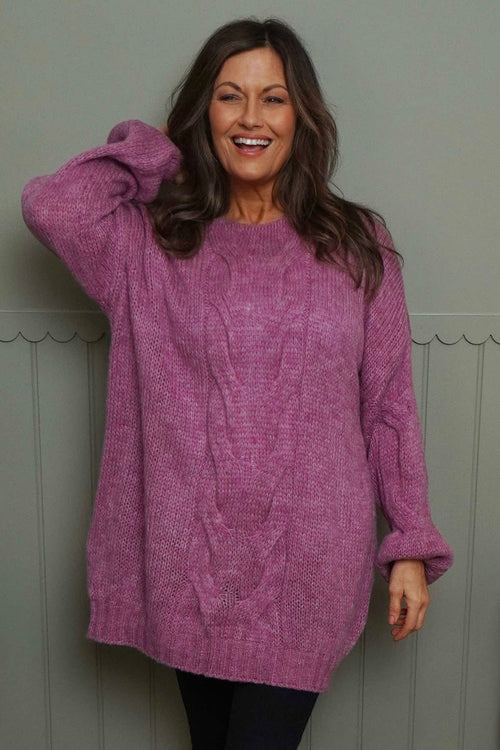 Layne Knitted Jumper Grape - Image 2