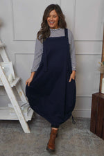 Monabella Cotton Pinafore Navy Navy - Monabella Cotton Pinafore Navy