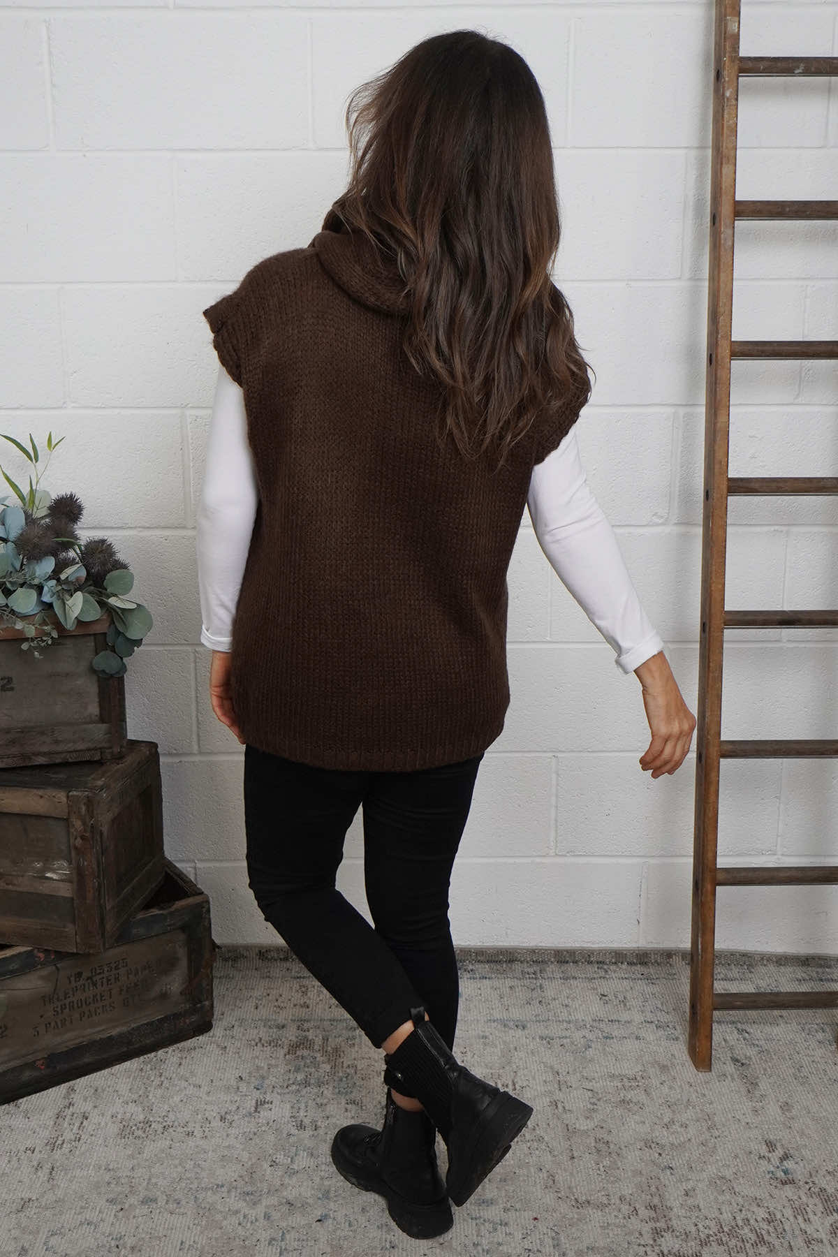 Marinda Scarf Knitted Tank Top Cocoa