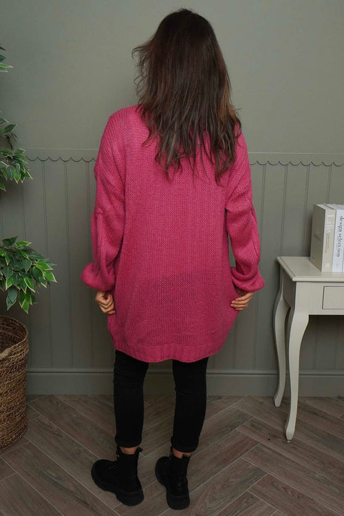 Layne Knitted Jumper Fuchsia - Image 4