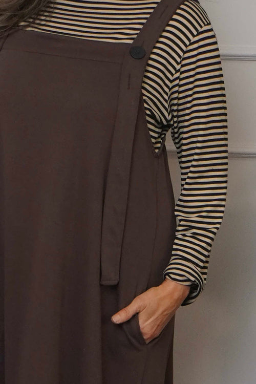 Monabella Cotton Pinafore Cocoa - Image 3