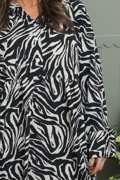Jackie Zebra Print Dress - Image 3