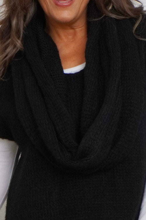 Marinda Scarf Knitted Tank Top Black - Image 3
