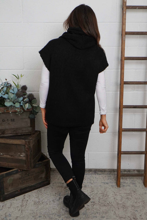 Marinda Scarf Knitted Tank Top Black - Image 4