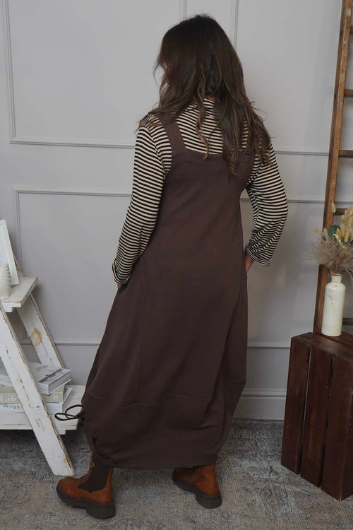 Monabella Cotton Pinafore Cocoa - Image 4