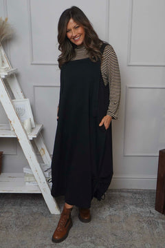 Monabella Cotton Pinafore Black