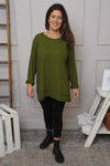 Elnora Pocket Cotton Top Olive