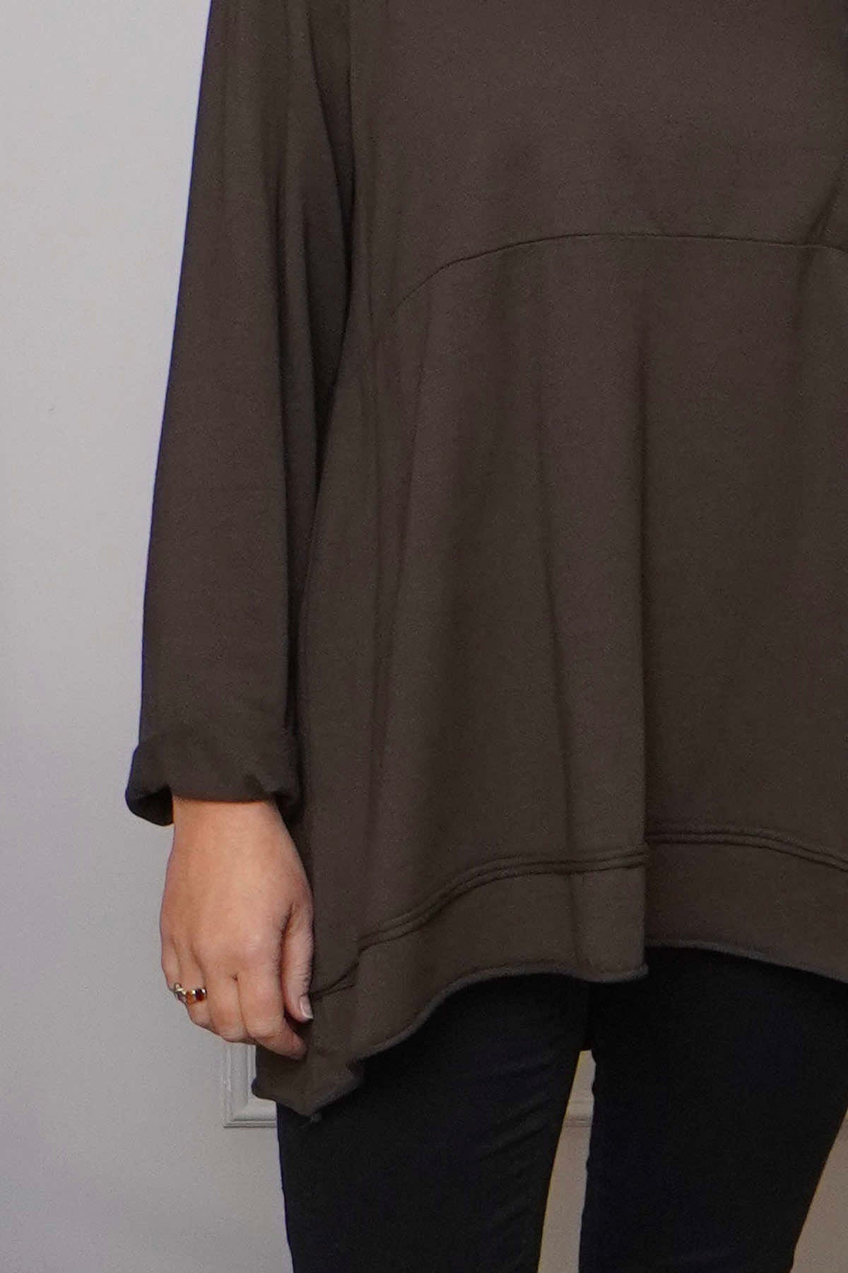 Elnora Pocket Cotton Top Cocoa