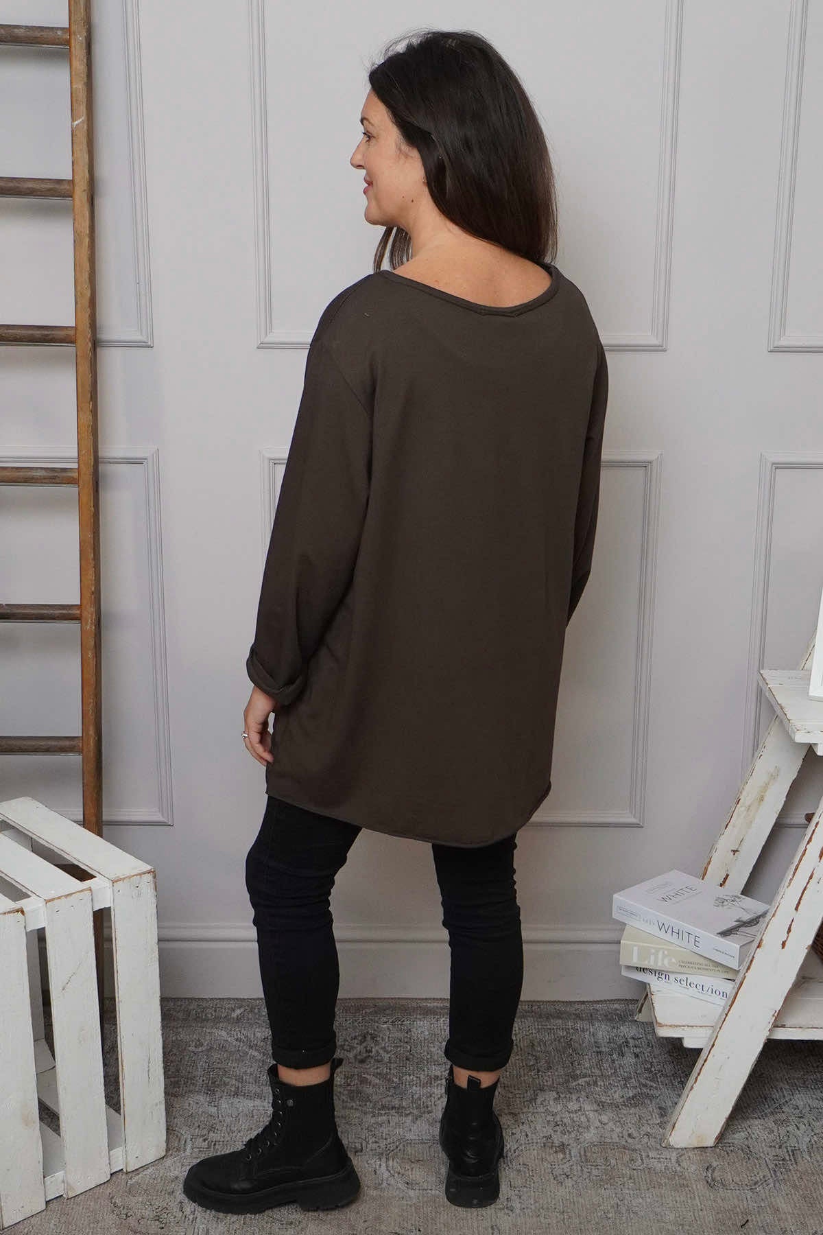 Elnora Pocket Cotton Top Cocoa