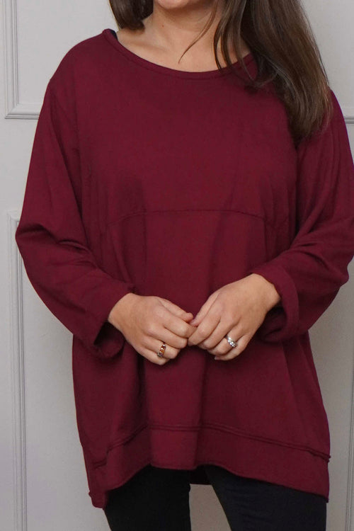 Elnora Pocket Cotton Top Wine - Image 3