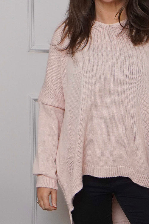 Josephine V-Neck Knitted Jumper Pink - Image 3