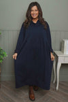 Saskia Hooded Dress Navy