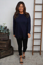 Chantelle Lace Detail Top Navy Navy - Chantelle Lace Detail Top Navy