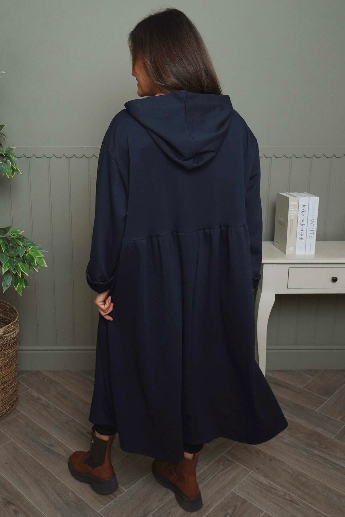 Saskia Hooded Dress Navy