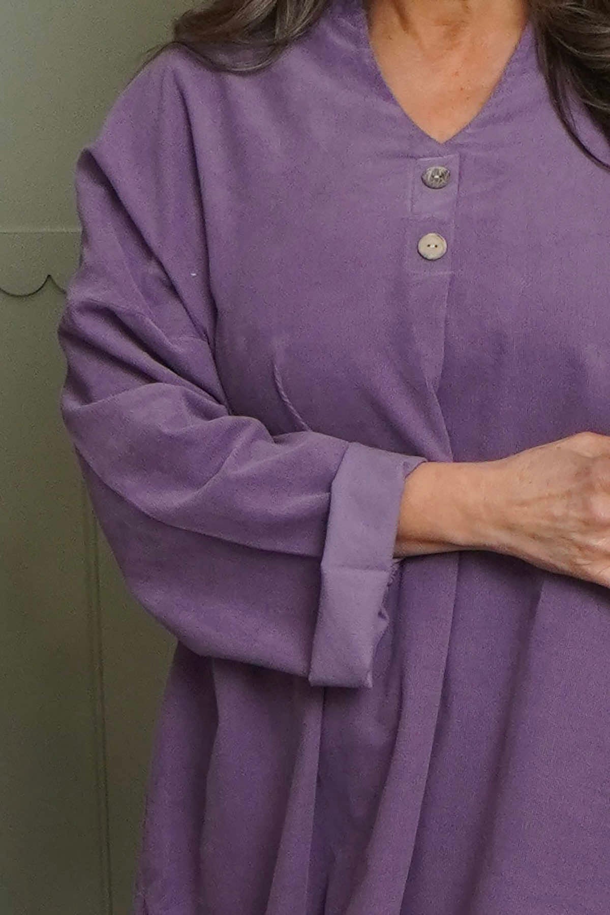 Terrie Needlecord Dress Purple