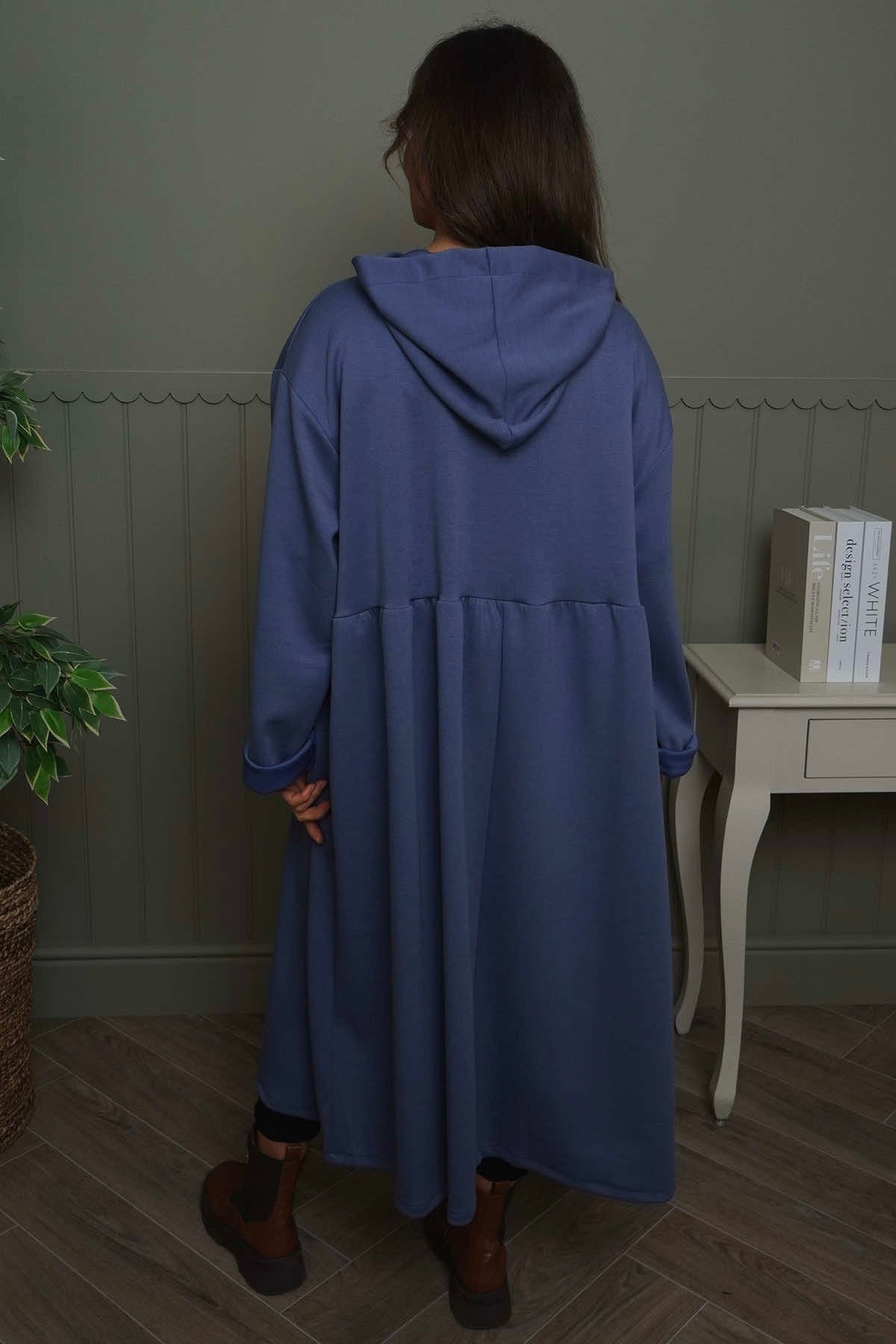 Saskia Hooded Dress Blue – Kit and Kaboodal