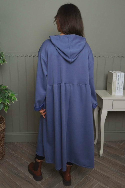 Saskia Hooded Dress Blue - Image 4
