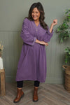 Terrie Needlecord Dress Purple