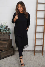 Merinda Lace Detail Dress Black Black - Merinda Lace Detail Dress Black